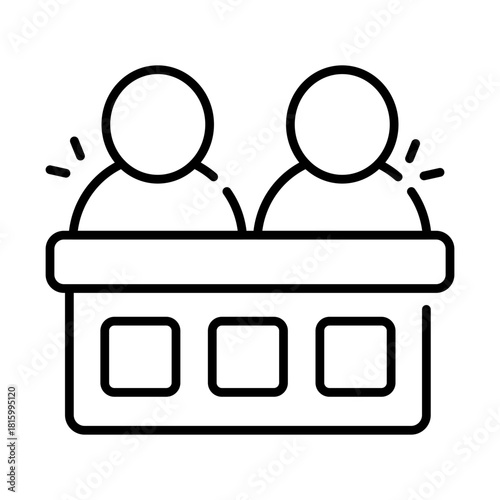 A beautiful design icon of jury