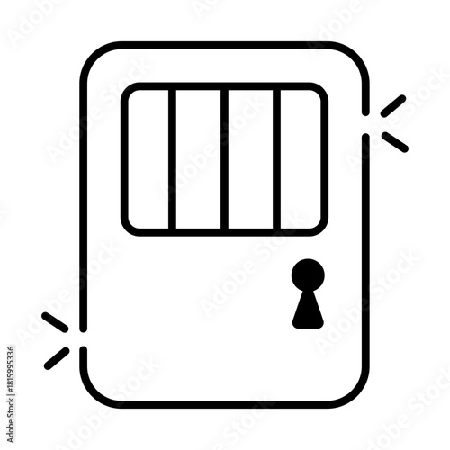 A unique design icon of jail