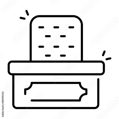 An eye catching design icon of judge table 