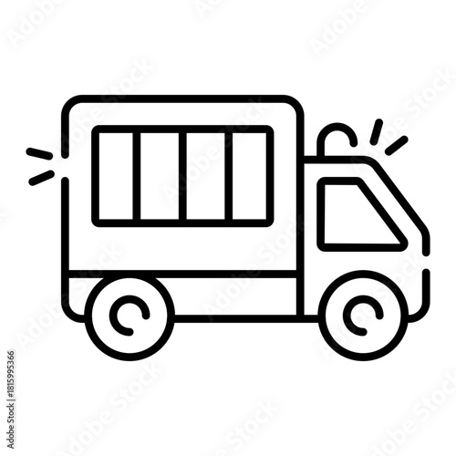 Prisoner van icon in unique design 