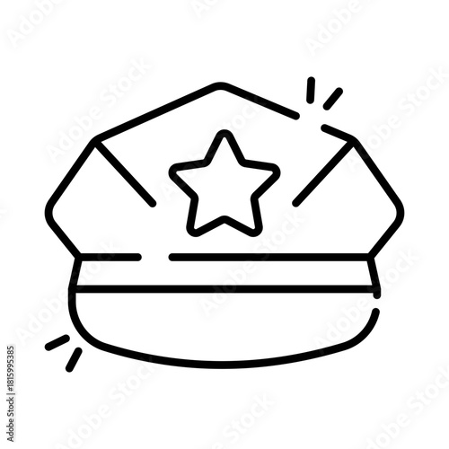 Trendy vector design of police cap