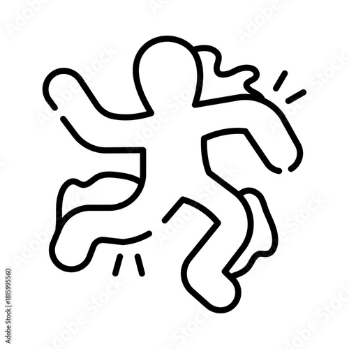 Modern design icon of murder trace