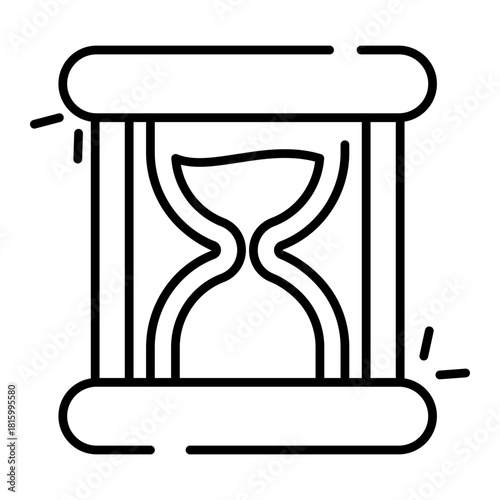 Vector design of hourglass, vintage timer 
