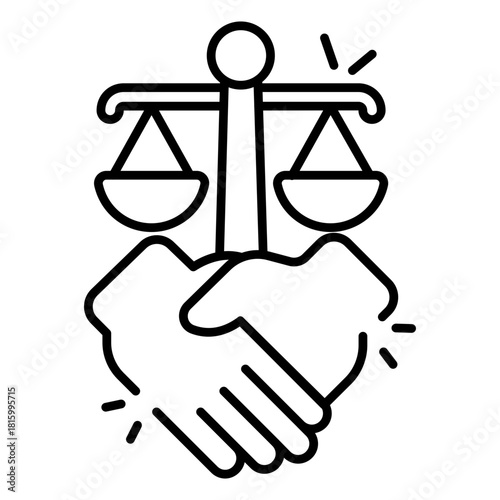 A unique design icon of legal agreement 