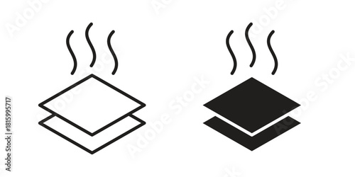 Insulation icons in different style, sign or symbol, suitable for apps and websites