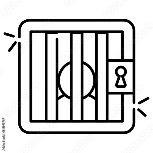 A unique design icon of jail