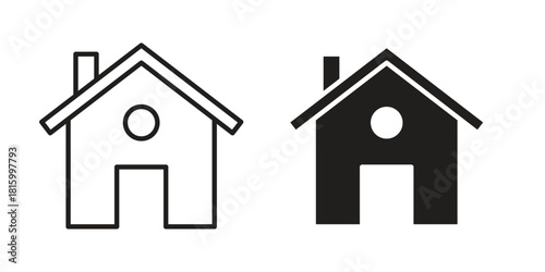 Home icons in different style, sign or symbol, suitable for apps and websites