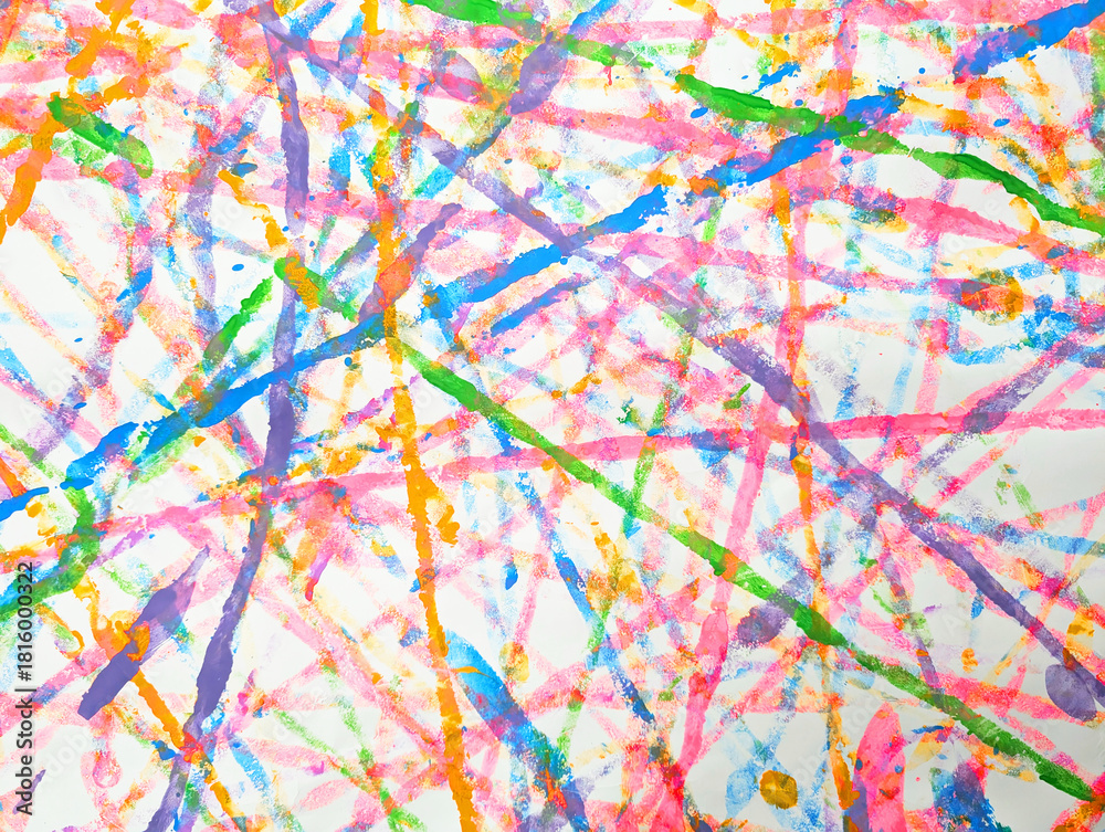 Fototapeta premium Colorful Abstract Lines Pattern with Dynamic Brush Strokes 03