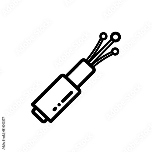 Fiber optic cable with multiple strands in modern design  