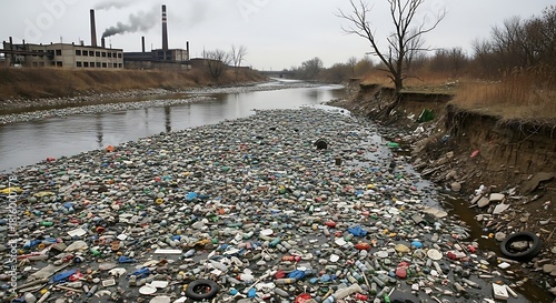 River Pollution - A Stark Reminder of Environmental Neglect.