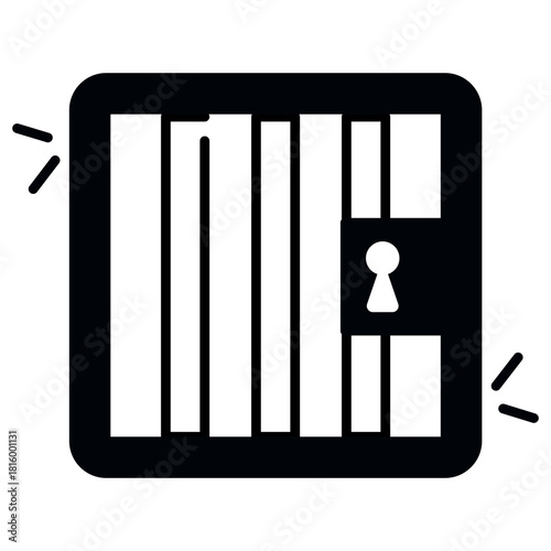 A unique design icon of jail