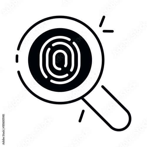 An icon design of search fingerprint 