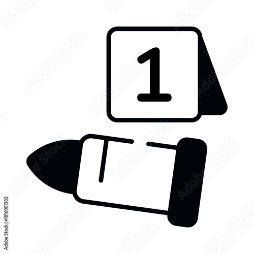 Modern design icon of murder date