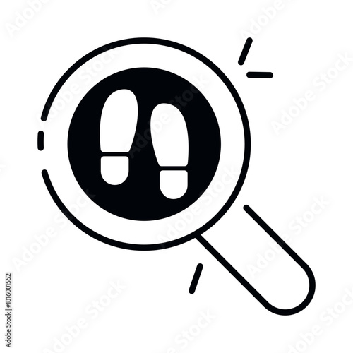 Perfect design icon of search evidence 