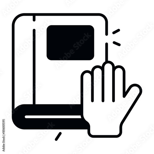 Premium download icon of oath book 