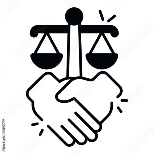 A unique design icon of legal agreement 