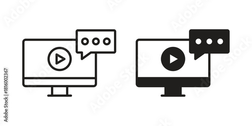 Online course icons in different style, sign or symbol, suitable for apps and websites