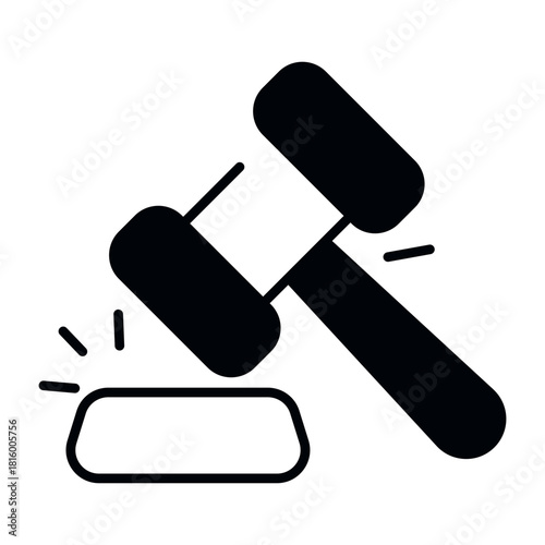 An editable design icon of auction