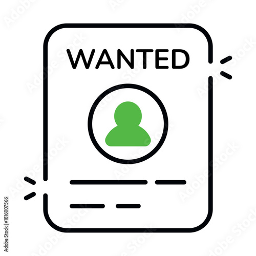 Trendy vector design of wanted poster 