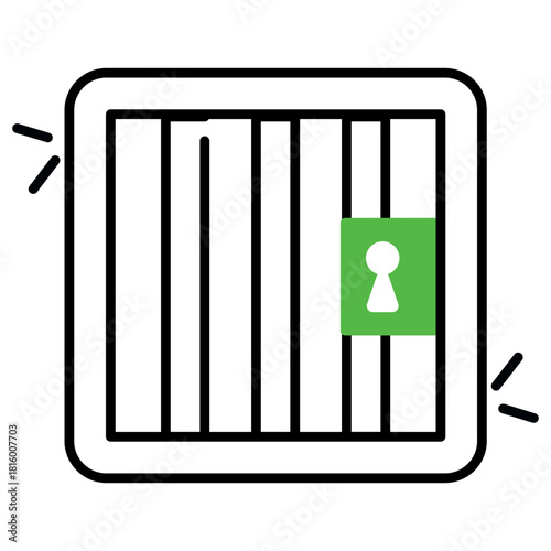 A unique design icon of jail