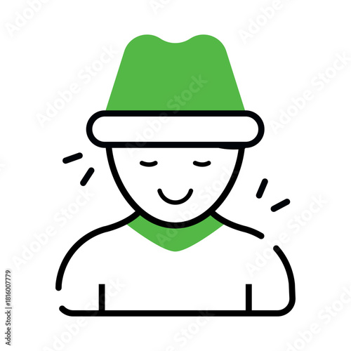 Mysterious person icon, editable vector 