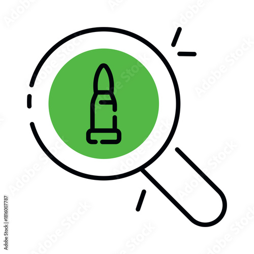 Trendy vector design of search bullet 