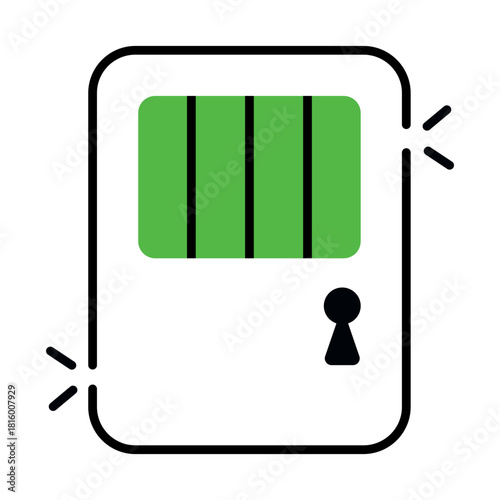 A unique design icon of jail