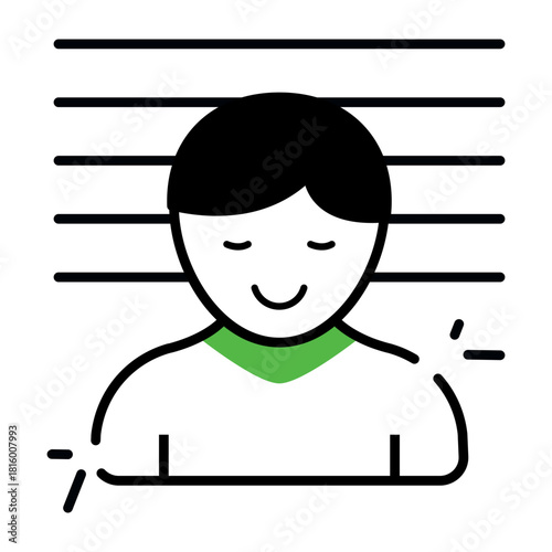 Unique design icon of prisoner 