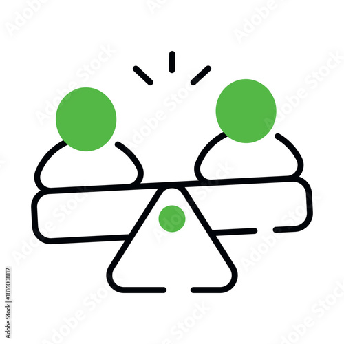 Unique design icon of equity 