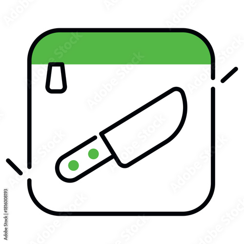 Trendy vector design of knife 