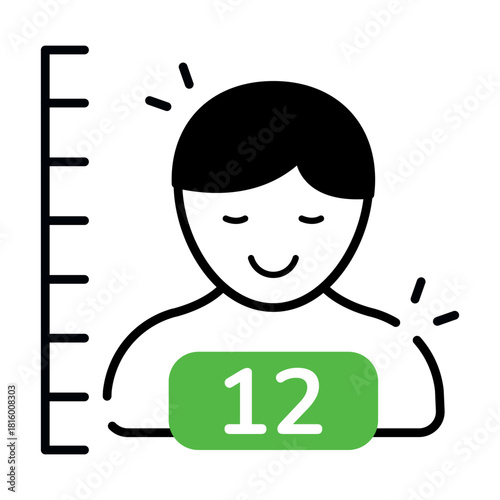 Trendy design icon of prisoner number 