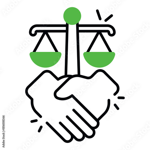 A unique design icon of legal agreement 