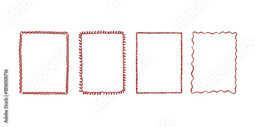 Hand drawn ink vintage frames. Stamp or letter mark frames for greeting cards, wedding, birthday party, invitations in italian or greek marine sea coastal style. Minimalist coquette vector borders