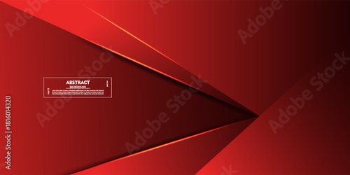 Red abstract background with overlapping squares. 3D rendering with lighting. EPS10 vector.