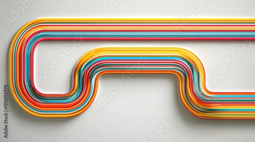 Colorful abstract curved design illustrating creativity and innovation in corporate intelligence execution roadmap concept