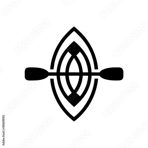 A kayak icon representing water activities, river adventures, sports, and active tourism.