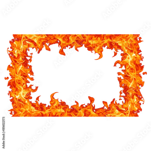 Fiery rectangle frame