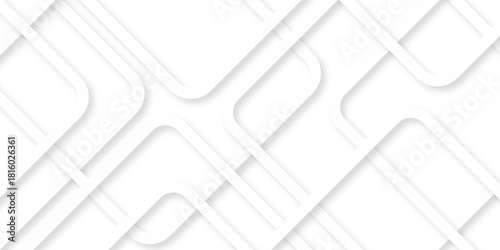 Abstract luxury geometric random lines triangle and square shape in white paper background. Modern seamless technology paper concept backdrop line white background.	