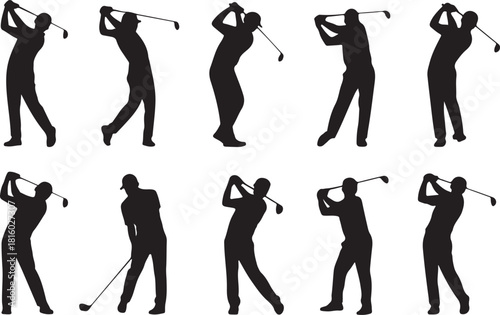 golf silhouettes