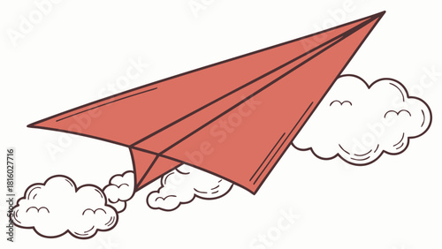 Fold red paper into a triangle + add cotton to the base and tip.