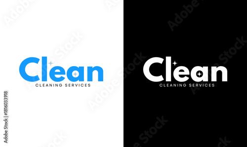 Minimal Modern Clean Typography Cleaning Logo Design