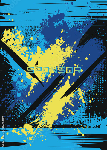 Soccer jersey design for sublimation. Abstract background with sport pattern 