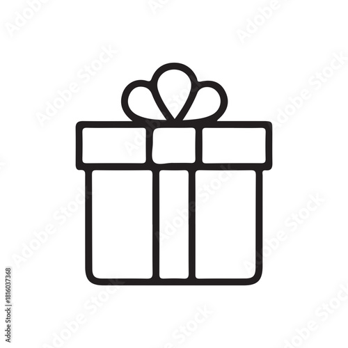 Simple Gift Box Icon A Minimalist Vector Illustration of a Present