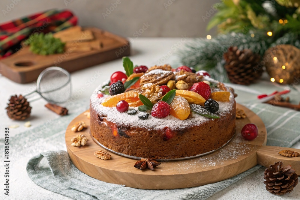 custom made wallpaper toronto digitalClassic Christmas Fruitcake Celebration