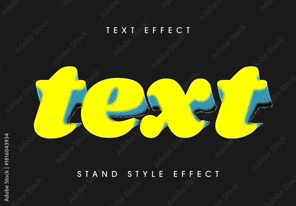 Stand Style Text Effect Design Stock Template | Adobe Stock
