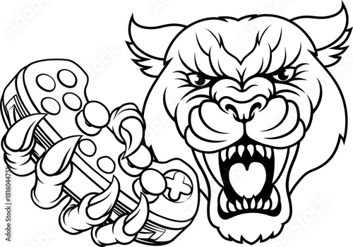 A panther, leopard or couga...