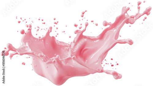 
Delicious pink cream and yogurt in a bowl isolated on clean white background perfect for dessert, dairy, and food photography visuals
