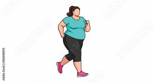 Active Woman Jogging for Fitness and Health