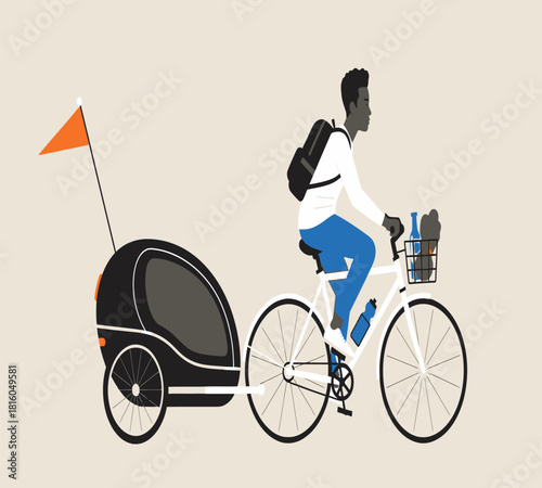 Illustration of a diverse group of young adults from various backgrounds standing and sitting in different poses, showcasing modern casual fashion, community, and individuality