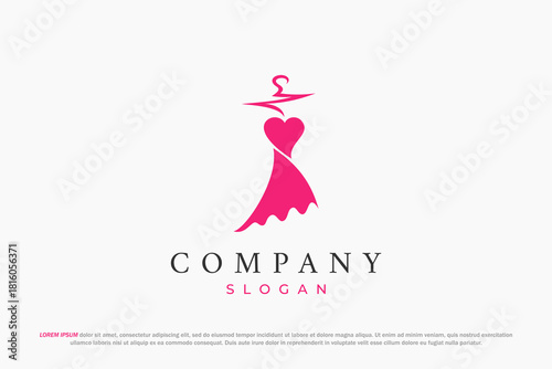 heart boutique and beauty fashion logo design
